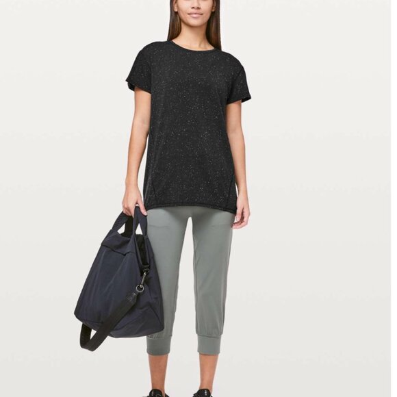 Lululemon Part Ways Tee Speckled Black / White Size 8 - Picture 4 of 15